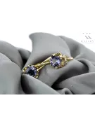 Auskarai Alksandritas 14k geltono aukso Vintažinis stilius vec019y